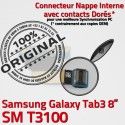 Samsung Galaxy TAB 3 SM-T3100 Ch Connecteur Dorés Qualité Chargeur Charge de OFFICIELLE Nappe Réparation ORIGINAL TAB3 MicroUSB Contacts