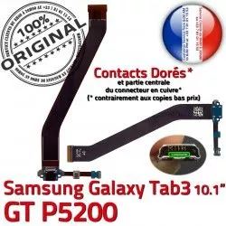 MicroUSB Dorés Contacts Samsung ORIGINAL Charge TAB de Chargeur Réparation Nappe OFFICIELLE GT-P5200 3 Ch TAB3 Galaxy Connecteur Qualité