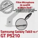 GT-P5210 Micro USB TAB3 Charge ORIGINAL Réparation OFFICIELLE Galaxy de GT Contacts Samsung TAB Nappe 3 Qualité Dorés P5210 Connecteur MicroUSB Chargeur