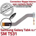 Samsung Galaxy TAB 4 SM-T531 Ch MicroUSB Qualité Charge Réparation Chargeur Contacts Connecteur TAB4 OFFICIELLE ORIGINAL Nappe de Dorés