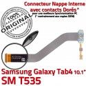 Samsung Galaxy SM-T535 TAB4 Ch OFFICIELLE Chargeur T535 Contacts Réparation de TAB Connecteur SM Dorés MicroUSB 4 Qualité Nappe Charge ORIGINAL
