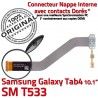 Samsung Galaxy SM-T533 TAB4 Ch ORIGINAL T533 Dorés Connecteur Qualité SM 4 MicroUSB OFFICIELLE Nappe Charge Contacts Réparation Chargeur de TAB