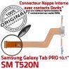 Samsung Galaxy TAB PRO SM-T520NC SM ORIGINAL T520N Nappe Charge Réparation de MicroUSB Doré Qualité Connecteur Chargeur OFFICIELLE Contact