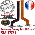 Samsung Galaxy SM-T521 C TAB PRO Connecteur MicroUSB Nappe Doré T521 SM ORIGINAL de Chargeur Qualité Contact OFFICIELLE Réparation Charge