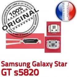 à Galaxy s5820 Prise souder Connector GT Pins ORIGINAL Chargeur Connecteur charge Star Flex de Samsung USB Micro C Dock Dorés