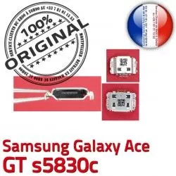 Dorés ACE charge Galaxy de Flex Samsung à Connector s5830c C souder Pins Prise Dock Connecteur Micro ORIGINAL GT Chargeur USB