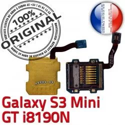 Samsung Read Memoire Connecteur ORIGINAL Doré S3 Connector Micro-SD Nappe i8190N Contact Galaxy SD Carte Qualité GT Lecteur µSD Mini