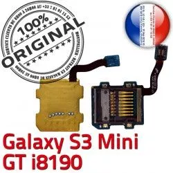 i8190 Mini GT-i8190 S3 ORIGINAL Doré µSD Nappe Galaxy Qualité Carte Lecteur SD Micro-SD Contact Connector GT Memoire Connecteur Samsung Read