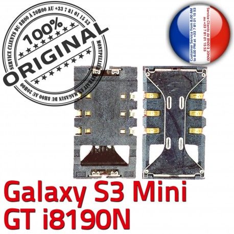 Samsung Galaxy S3 GT-i8190N SIM Reader Mini Lecteur Connector Pins Connecteur souder Contacts Card SLOT ORIGINAL Carte à Dorés