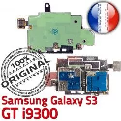 Nappe Connector Samsung Galaxy S GT Micro-SD Qualité Memoire Contacts Dorés Carte ORIGINAL Connecteur SIM Reader i9300 S3 Lecteur