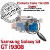 Samsung Galaxy S3 GT i9308 S Dorés Nappe ORIGINAL Lecteur Memoire Connecteur Micro-SD Qualité Carte Connector Reader Contacts SIM