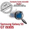 Samsung Galaxy S3 GT i9305 S Connecteur Carte SIM Dorés Memoire Nappe Reader Contacts Connector Micro-SD Qualité Lecteur ORIGINAL