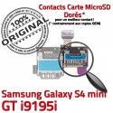 Samsung Galaxy S4 GT i9195i S Connecteur Mini Doré Contact SIM Carte Connector Micro-SD Nappe i9195iLecteur Qualité Read Memoire ORIGINAL