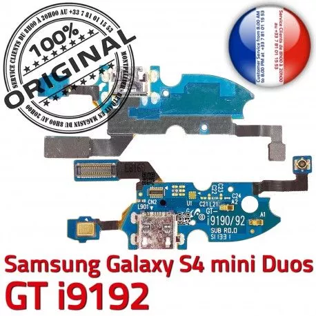 Samsung Galaxy S4 Duo GTi9192 C Chargeur Nappe Prise MicroUSB RESEAU Duos Connecteur OFFICIELLE i9192 Microphone 4 GT Charge ORIGINAL S Qualité