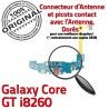 Samsung Galaxy Core GT i8260 C Nappe RESEAU Connecteur OFFICIELLE Prise Charge Chargeur MicroUSB ORIGINAL Qualité Antenne Microphone