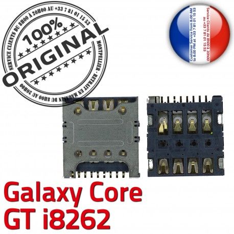 Samsung Galaxy Core GT i8262 S Card SIM Contacts à Connector Carte SLOT Lecteur Reader ORIGINAL Dorés Connecteur souder Pins