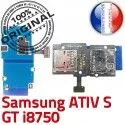 Samsung ATIV S GT i8750 ORIGINAL Carte Reader Dorés Nappe SIM Connector Micro-SD Connecteur Qualité Lecteur Contacts Memoire