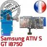Samsung ATIV S GT i8750 ORIGINAL Carte Reader Dorés Nappe SIM Connector Micro-SD Connecteur Qualité Lecteur Contacts Memoire