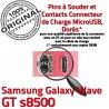 Samsung Galaxy Wave GT s8500 C USB Flex Dorés Connector Chargeur à Pins Dock Micro Prise souder charge de Connecteur ORIGINAL