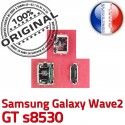 Samsung Galaxy Wave2 GT s8530 C ORIGINAL à Dorés Prise Flex Connecteur de Chargeur Pins charge USB souder Micro Dock Connector