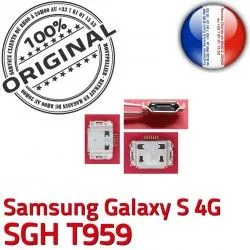 souder ORIGINAL à Galaxy Dock Prise Chargeur Dorés T959 de Micro SGH C 4G Connecteur S Connector Pins Flex charge USB Samsung