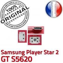 Samsung C 2 Connector Flex Chargeur Micro charge souder ORIGINAL Prise Connecteur Player GT STAR Dock à USB s5620 Pins de Dorés