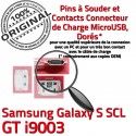 Samsung Galaxy S SCL GT i9003 C Prise Connecteur Connector Pins Dorés de ORIGINAL à charge souder Micro Chargeur USB Dock Flex