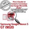Samsung Google Nexus GT i9020 C Chargeur S ORIGINAL Prise Micro USB à Dock de Pins charge Flex Connecteur Dorés Connector souder