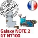 Samsung Galaxy NOTE2 GT N7100 S1 ORIGINAL Micro-SD Doré Reader Nappe Contact Qualité Connecteur Memoire SIM Lecteur Carte Connector