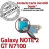 Samsung Galaxy NOTE2 GT N7100 S1 Connector Lecteur Reader Connecteur SIM Nappe Contact Memoire Micro-SD Doré ORIGINAL Carte Qualité