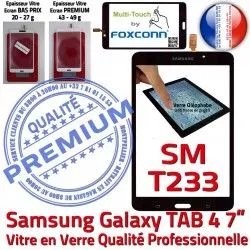 Supérieure NZWAXEF Qualité Adhésif LCD SM-T233 TAB4 Verre PREMIUM Tactile Galaxy Prémonté N Ecran Assemblée SM-T233NZWAXEF Vitre Samsung Noire