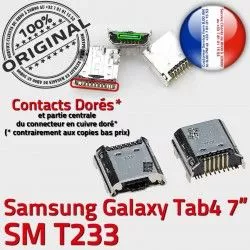 Fiche TAB4 souder de à USB Samsung Tab4 Pins Prise Dorés SLOT charge ORIGINAL SM-T233 MicroUSB Galaxy Chargeur Dock Qualité Connector