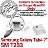 Samsung Galaxy Tab4 SM-T233 USB Chargeur souder Qualité TAB4 MicroUSB Dock Dorés Fiche Connector de Prise à SLOT charge ORIGINAL Pins