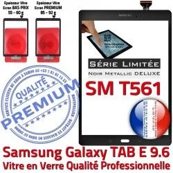 Assemblé Verre Vitre Qualité SM Samsung Tactile Noire T561 Adhésif TAB-E Galaxy Metal Assemblée N Ecran Metallic 9.6 Noir PREMIUM SM-T561