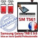 Samsung Galaxy TAB E T561 Noir Metallic Vitre Tactile PREMIUM Précollée Adhésif Écran Prémonté QUALITÉ Verre Résistant Chocs