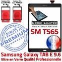 Samsung Galaxy TAB E SM-T565 N Ecran Metal Vitre Adhésif Noir Qualité Metallic Verre PREMIUM Tactile 9.6 Assemblée T565 SM Noire TAB-E Prémonté