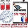 Samsung Galaxy TAB-E SM T560 G Vitre Série Limitée Gris SM-T560 Ecran Assemblée Grise Titanium Qualité Verre PREMIUM Tactile Adhésif 9.6