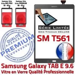 Ecran SM Verre PREMIUM Limitée Galaxy Anthracite Samsung SM-T561 Tactile 9.6 Gris T561 Vitre TAB-E Assemblée Adhésif Série Qualité Ant