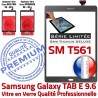 Samsung Galaxy TAB-E SM T561 Ant PREMIUM SM-T561 Assemblée Gris Tactile 9.6 Limitée Série Adhésif Qualité Anthracite Verre Ecran Vitre